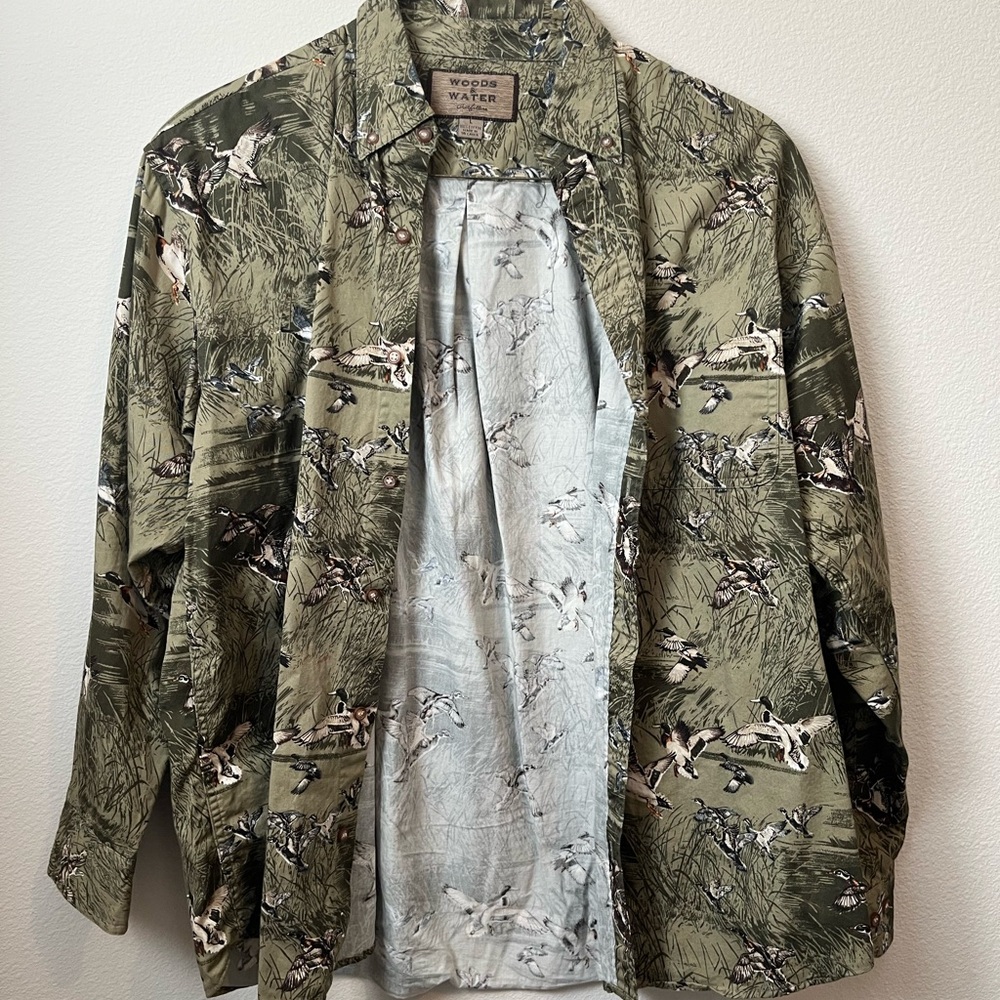 Green Patterned Men's Shirt